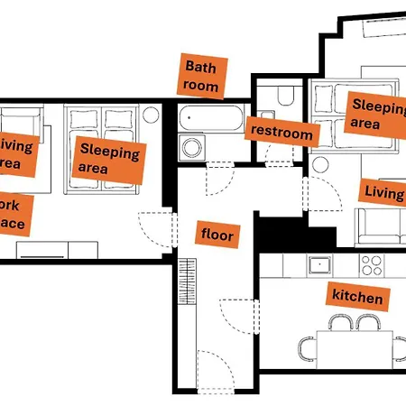 Appartement Grosszuegiges Design I 2 Schlafzimmer I Ruhig In Dritter Etage I Neustadt Dresden