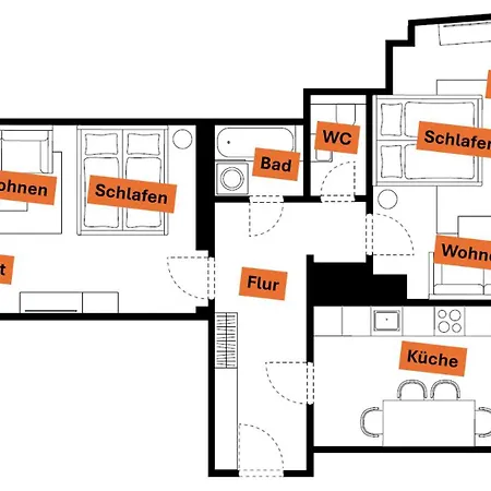 Grosszuegiges Design I 2 Schlafzimmer I Ruhig In Dritter Etage I Neustadt Appartement Dresden